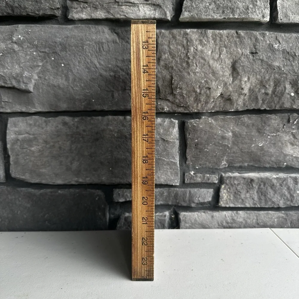 Vintage Upcycled Ruler Yard Stick Trinket Knick Knack Wall Shelf Cottage Granny
